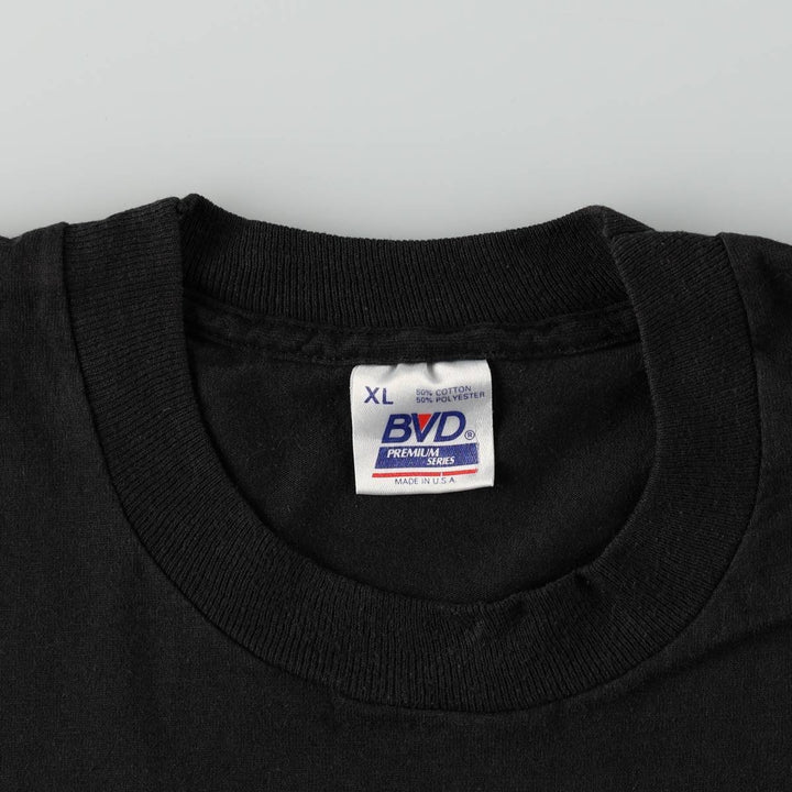 90'S BVD Plain Pocket T-Shirt Made in USA Men's XL Vintage cotton black type Vintage Second Hand