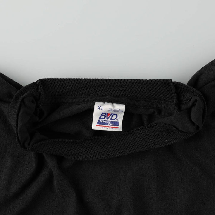 90'S BVD Plain Pocket T-Shirt Made in USA Men's XL Vintage cotton black type Vintage Second Hand