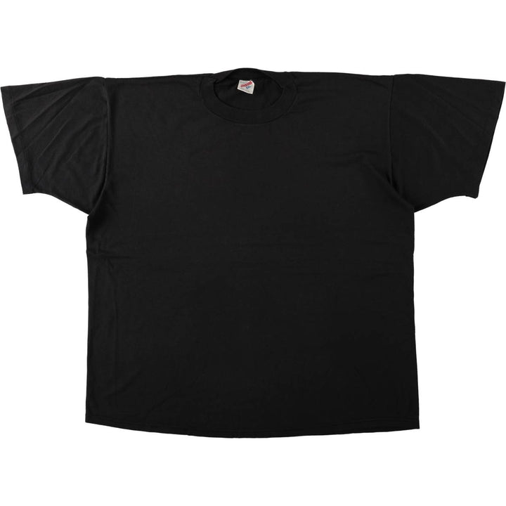 80s-90'S Jerzees plain t-shirt, made in USA, men's size XXL equivalent, vintage. cotton black type Vintage Second Hand