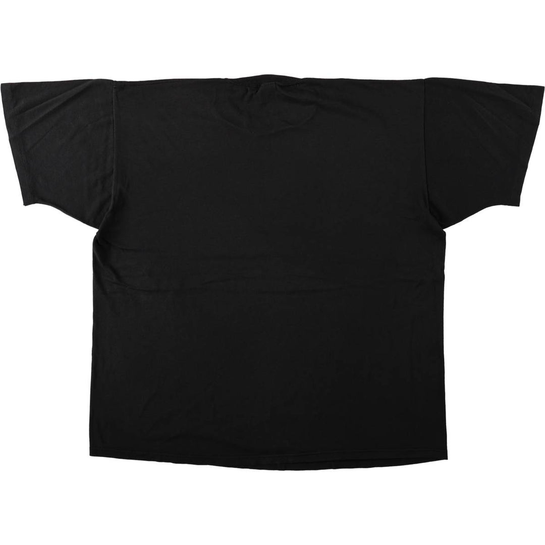80s-90'S Jerzees plain t-shirt, made in USA, men's size XXL equivalent, vintage. cotton black type Vintage Second Hand