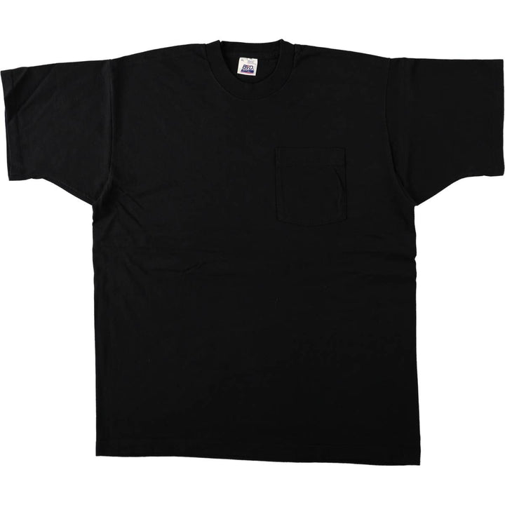 90'S BVD Plain Pocket T-Shirt Made in USA Men's XL Vintage cotton black type Vintage Second Hand
