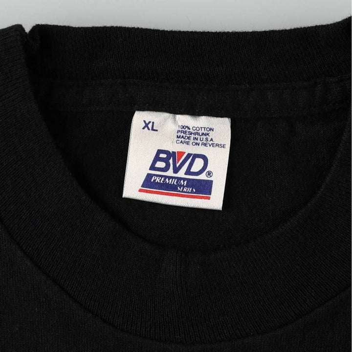 90'S BVD Plain Pocket T-Shirt Made in USA Men's XL Vintage cotton black type Vintage Second Hand