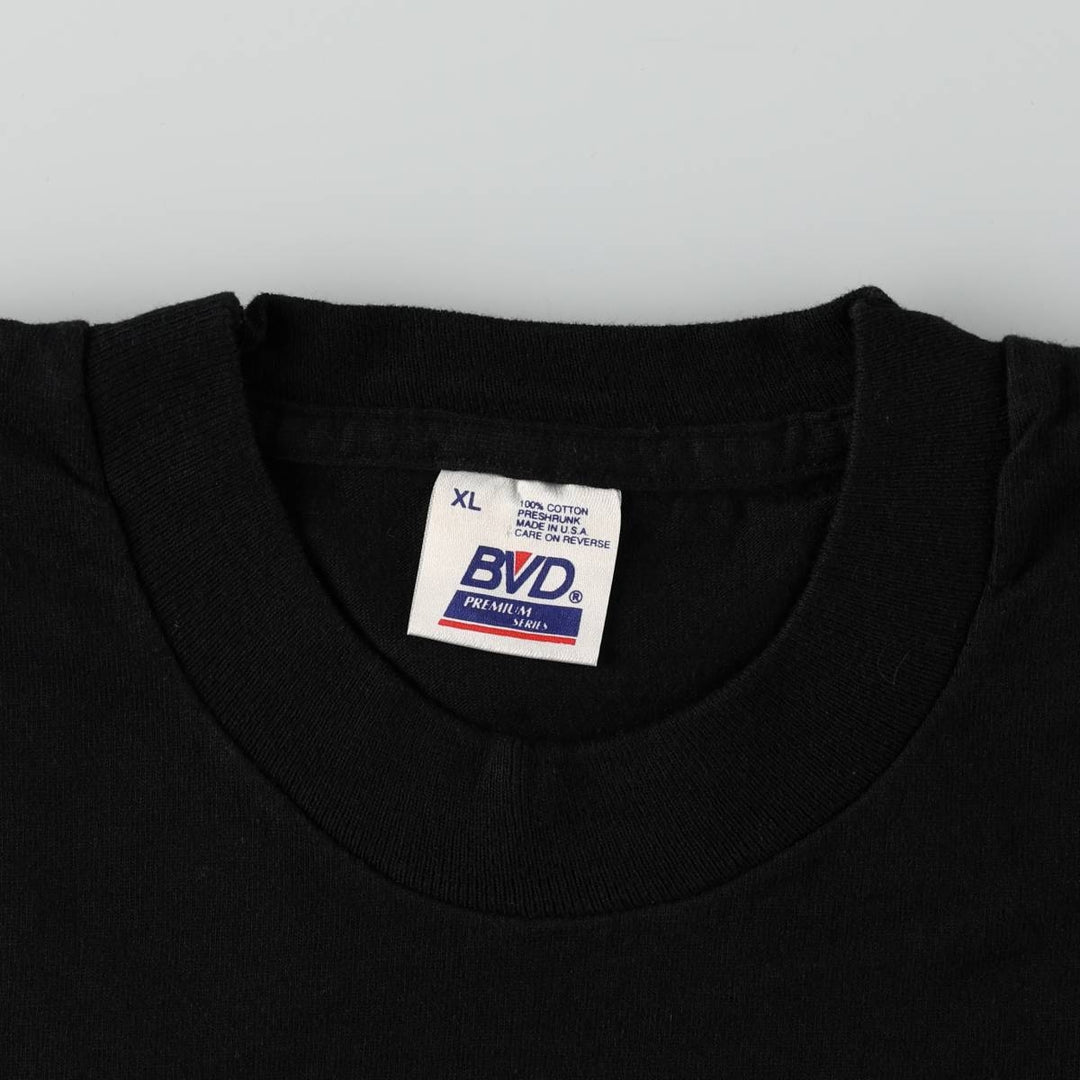 90'S BVD Plain Pocket T-Shirt Made in USA Men's XL Vintage cotton black type Vintage Second Hand