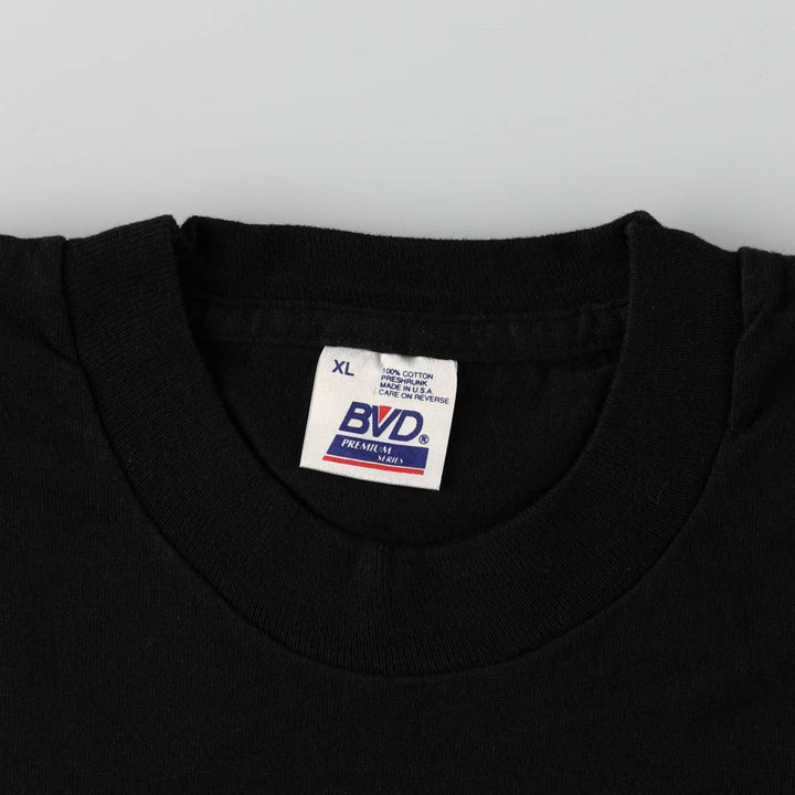 90'S BVD Plain Pocket T-Shirt Made in USA Men's XL Vintage cotton black type Vintage Second Hand
