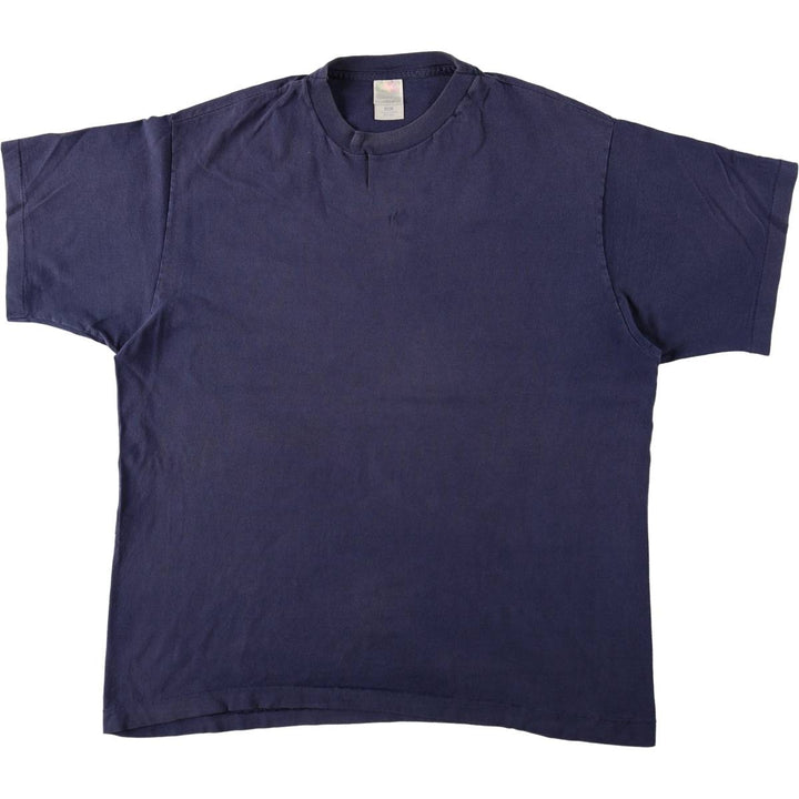 90'S Fruit of the Loom plain T-shirt, made in the USA, men's XL size, vintage cotton navy blue type Vintage Second Hand