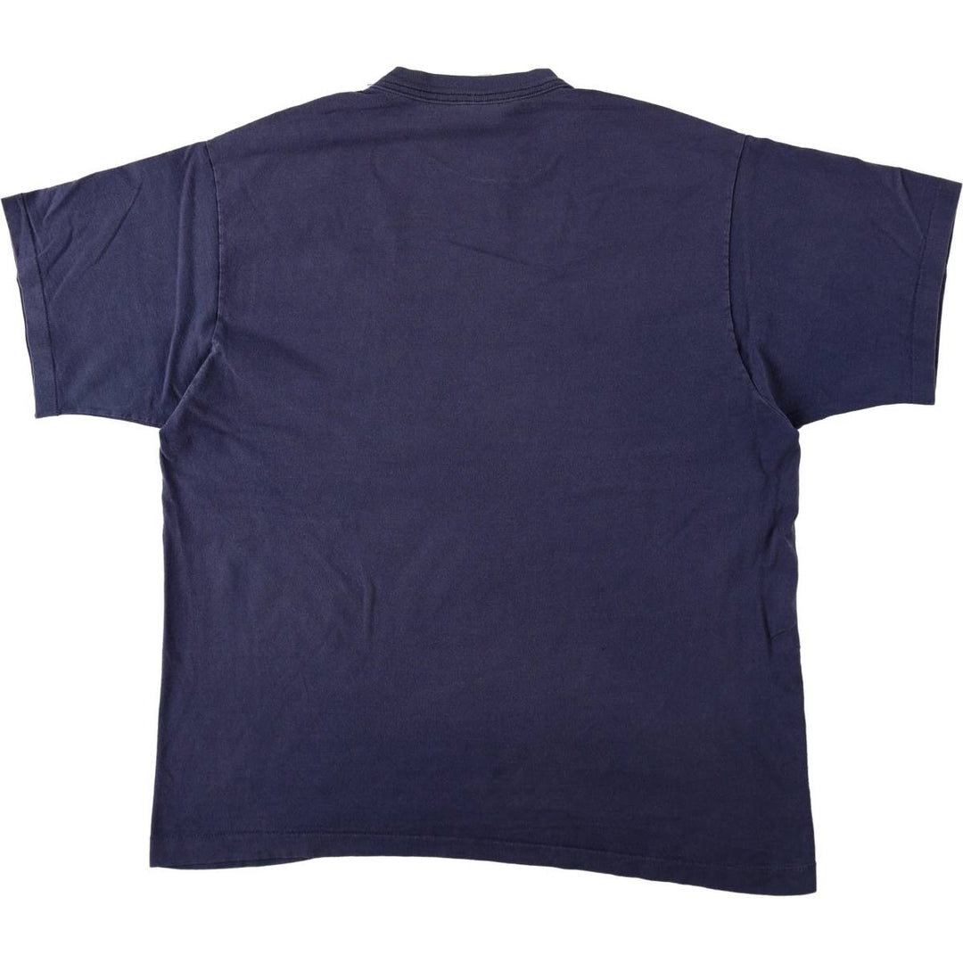 90'S Fruit of the Loom plain T-shirt, made in the USA, men's XL size, vintage cotton navy blue type Vintage Second Hand