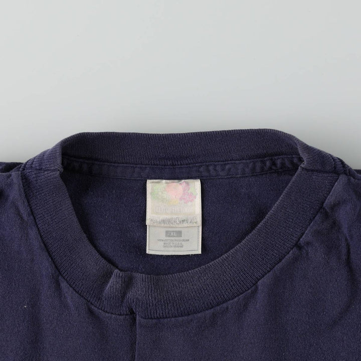 90'S Fruit of the Loom plain T-shirt, made in the USA, men's XL size, vintage cotton navy blue type Vintage Second Hand