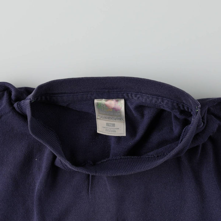 90'S Fruit of the Loom plain T-shirt, made in the USA, men's XL size, vintage cotton navy blue type Vintage Second Hand