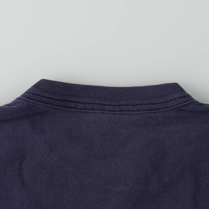 90'S Fruit of the Loom plain T-shirt, made in the USA, men's XL size, vintage cotton navy blue type Vintage Second Hand