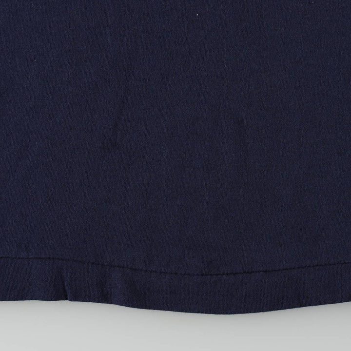 Vintage 1980'S Fruit of the Loom plain pocket T-shirt, made in the USA, size L, men's cotton navy blue type Vintage Second Hand