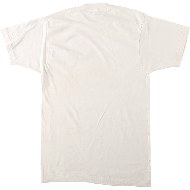 1980'S Fruit of the Loom Plain T-Shirt, Made in USA, Men's Size M (approx.), Vintage cotton white type Vintage Second Hand