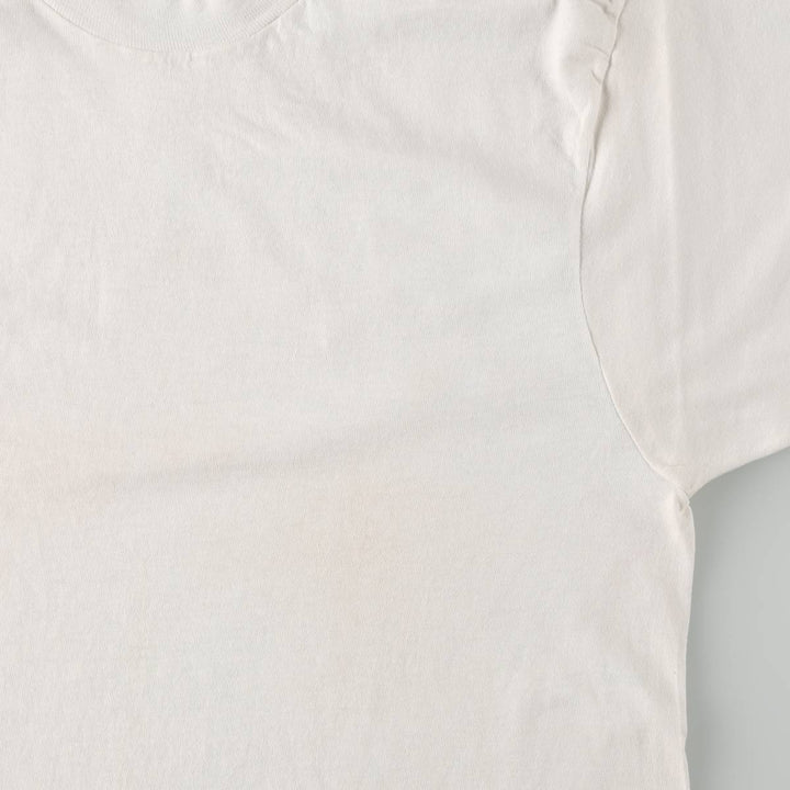 1980'S Fruit of the Loom Plain T-Shirt, Made in USA, Men's Size M (approx.), Vintage cotton white type Vintage Second Hand