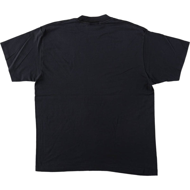90'S TEE JAYS Plain T-Shirt, Made in USA, Men's XL equivalent, Vintage polyester black type Vintage Second Hand