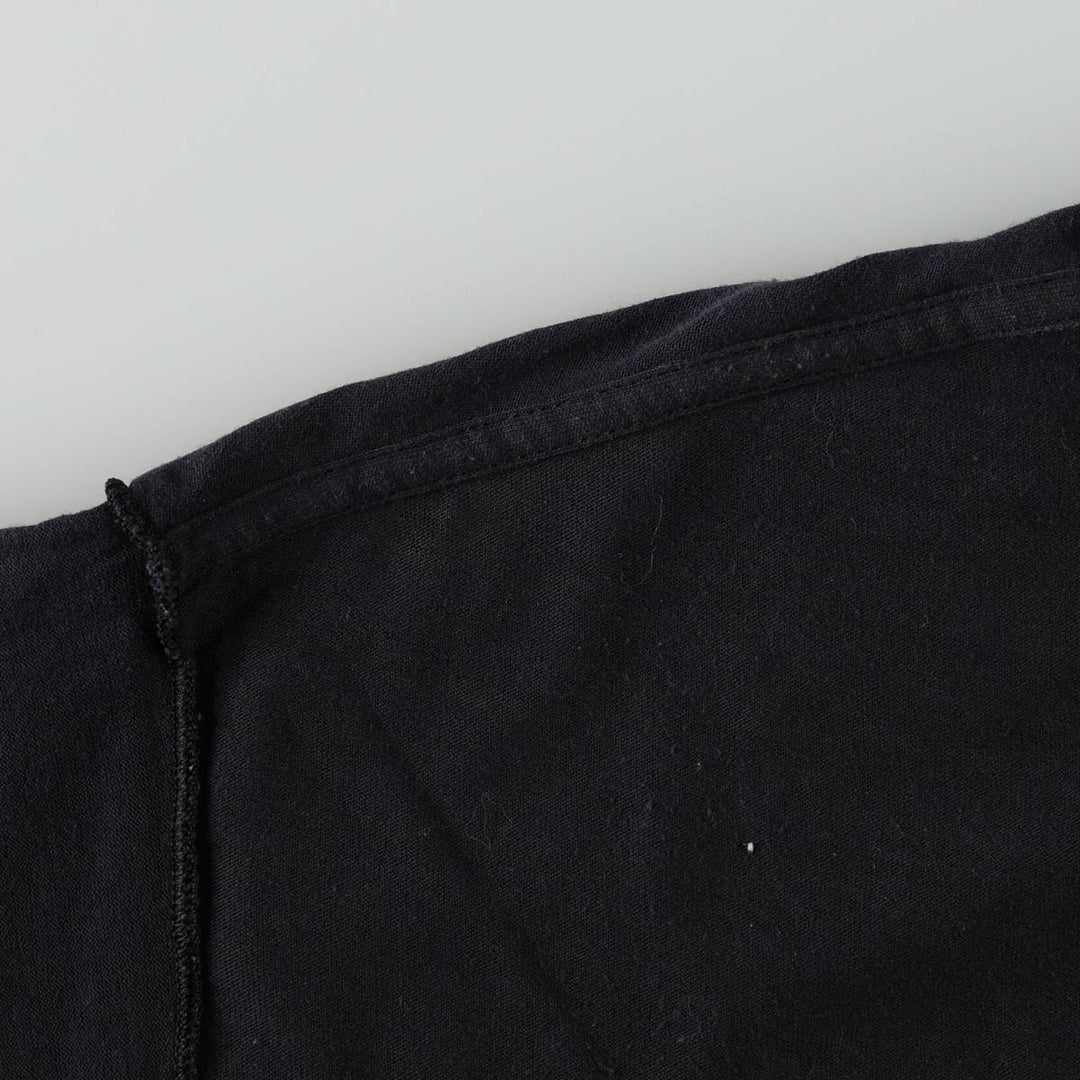 90'S TEE JAYS Plain T-Shirt, Made in USA, Men's XL equivalent, Vintage polyester black type Vintage Second Hand