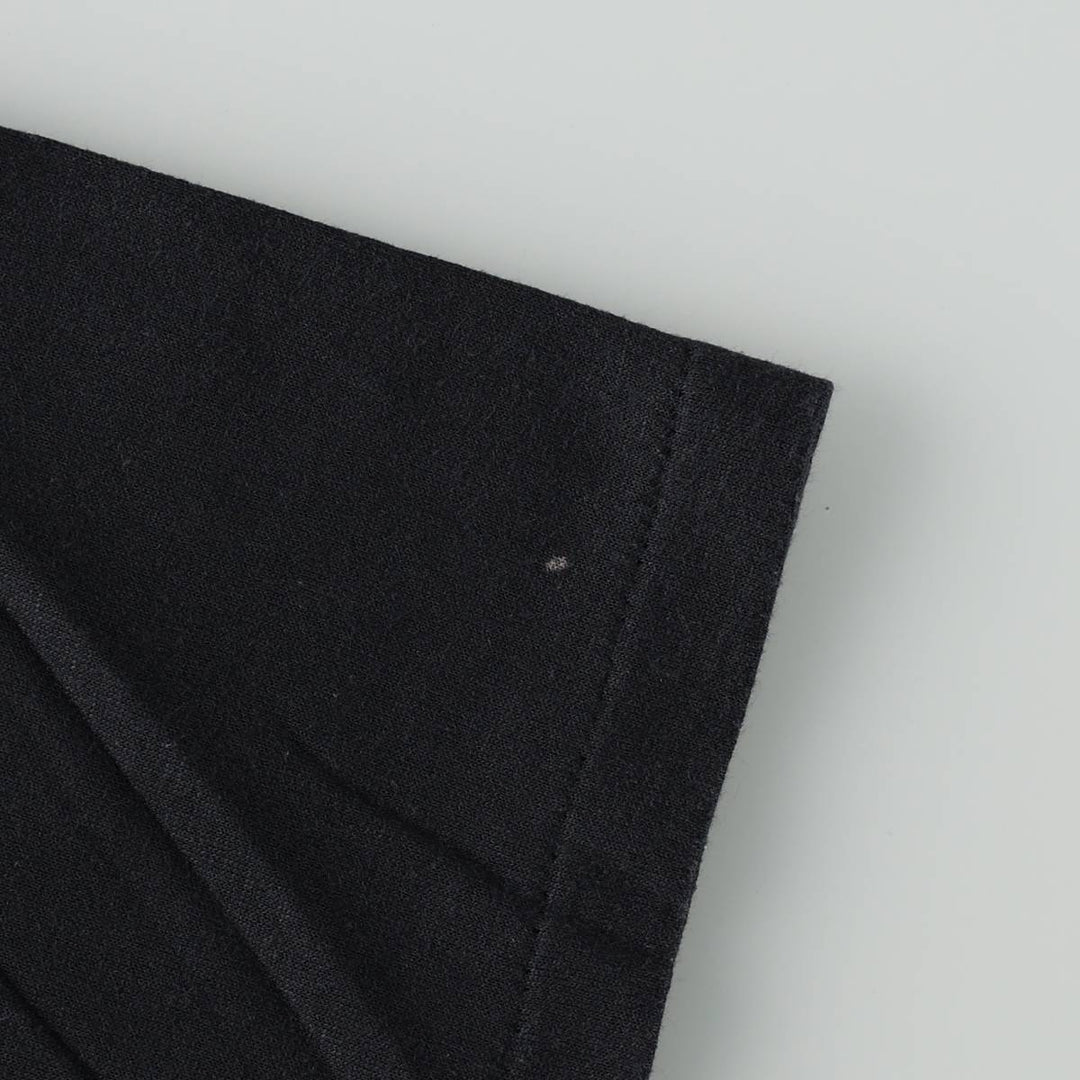 90'S TEE JAYS Plain T-Shirt, Made in USA, Men's XL equivalent, Vintage polyester black type Vintage Second Hand