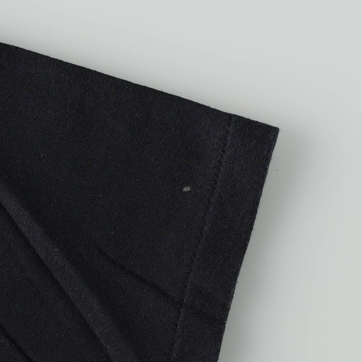 90'S TEE JAYS Plain T-Shirt, Made in USA, Men's XL equivalent, Vintage polyester black type Vintage Second Hand