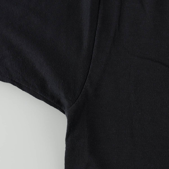 90'S TEE JAYS Plain T-Shirt, Made in USA, Men's XL equivalent, Vintage polyester black type Vintage Second Hand