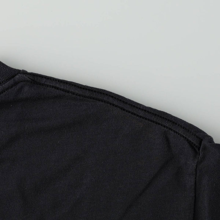 90'S TEE JAYS Plain T-Shirt, Made in USA, Men's XL equivalent, Vintage polyester black type Vintage Second Hand
