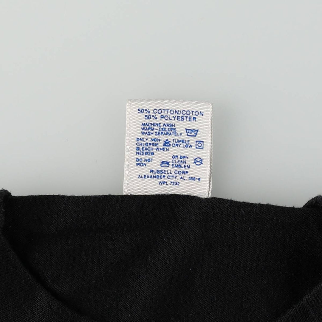 80s-90'S Jerzees plain t-shirt, made in USA, men's size M equivalent, vintage. cotton black type Vintage Second Hand