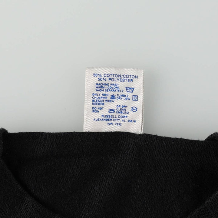 80s-90'S Jerzees plain t-shirt, made in USA, men's size M equivalent, vintage. cotton black type Vintage Second Hand