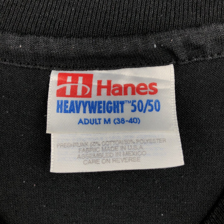 90'S Hanes HEAVYWEIGHT 50 cotton black type Vintage Second Hand