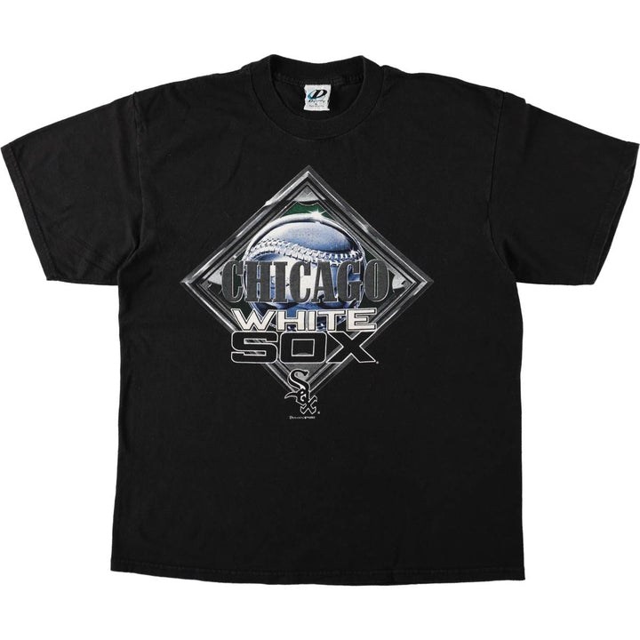 2000'S DYNASTY MLB CHICAGO WHITE SOX sports print T-shirt, men's size XL (approx.) cotton black type Vintage Second Hand