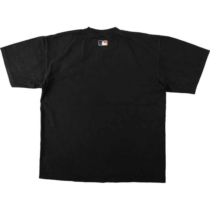 2000'S Majestic MLB San Francisco Giants sports print T-shirt, men's size L (approx.) cotton black type Vintage Second Hand