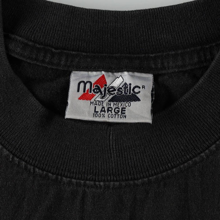 2000'S Majestic MLB San Francisco Giants sports print T-shirt, men's size L (approx.) cotton black type Vintage Second Hand