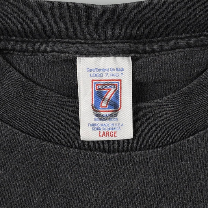 90'S LOGO7 NHL Arizona Coyotes Sports Print T-Shirt, Men's Size L (approx.), Vintage cotton black type Vintage Second Hand