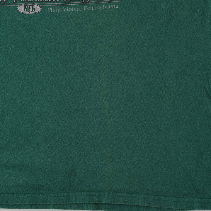 NFL Philadelphia Eagles sports print T-shirt, men's size XL (equivalent), crew neck. unclear green type Vintage Second Hand