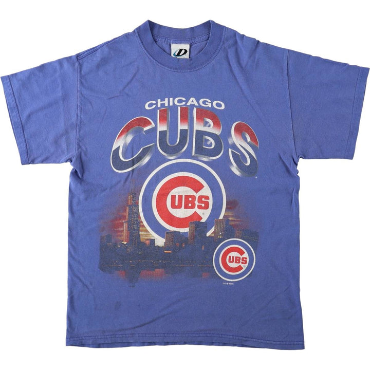 2000'S DYNASTY MLB CHICAGO CUBS sports print T-shirt, men's size M (approx.) cotton blue type Vintage Second Hand