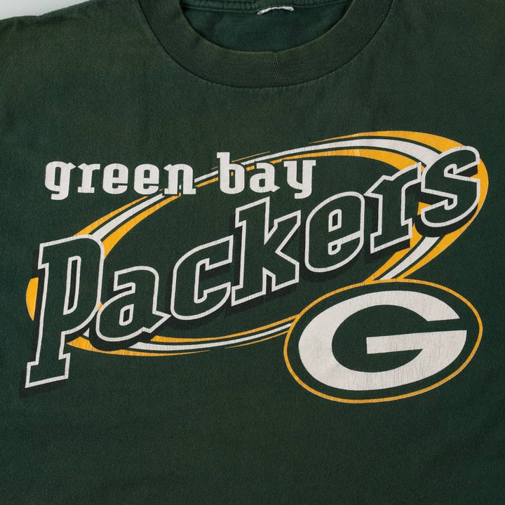 NFL Green Bay Packers sports print T-shirt, men's size M (approx.) unclear green type Vintage Second Hand