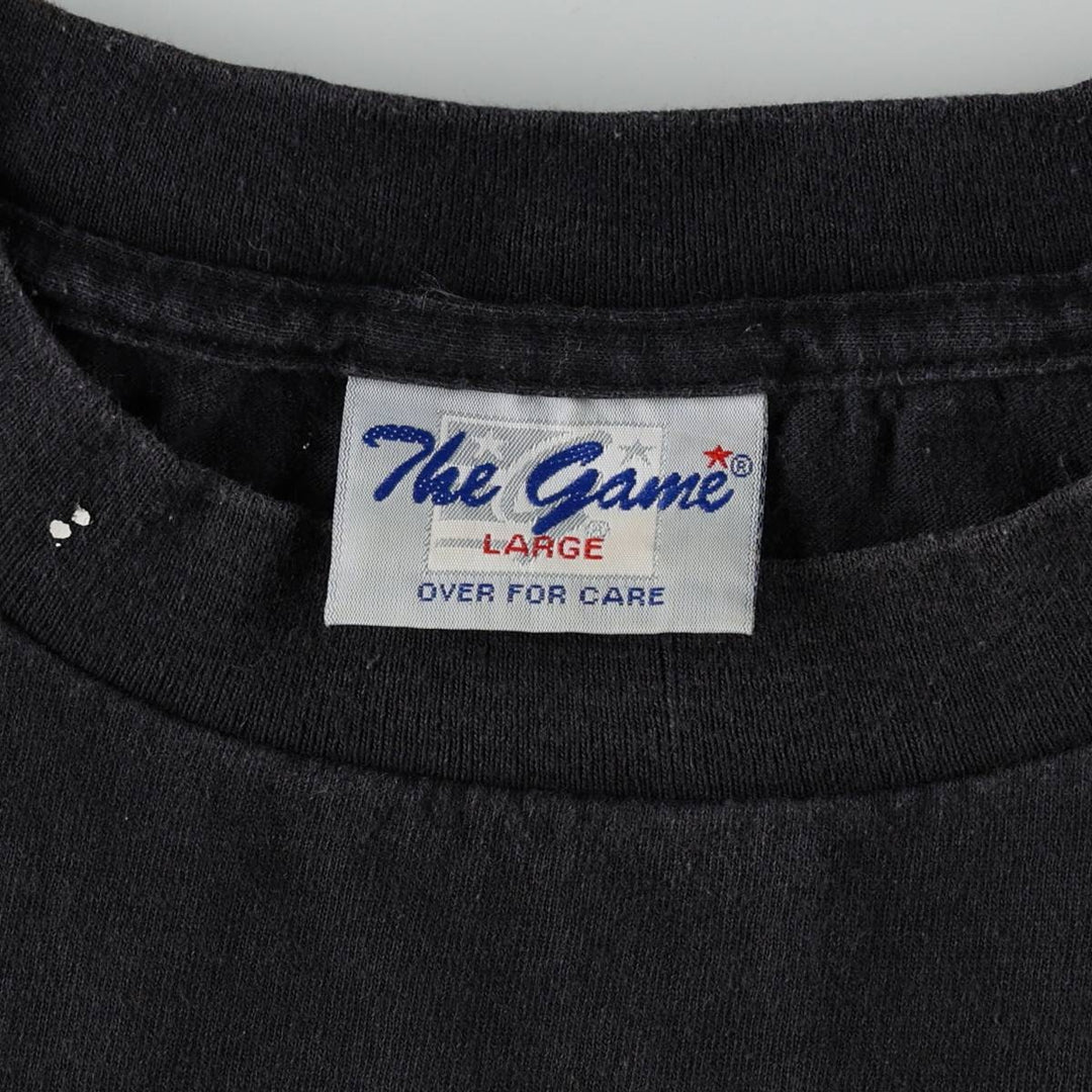 90'S The Game NBA SAN ANTONIO SPURS Sports Print T-Shirt, Men's Size L (approx.), Vintage cotton black type Vintage Second Hand