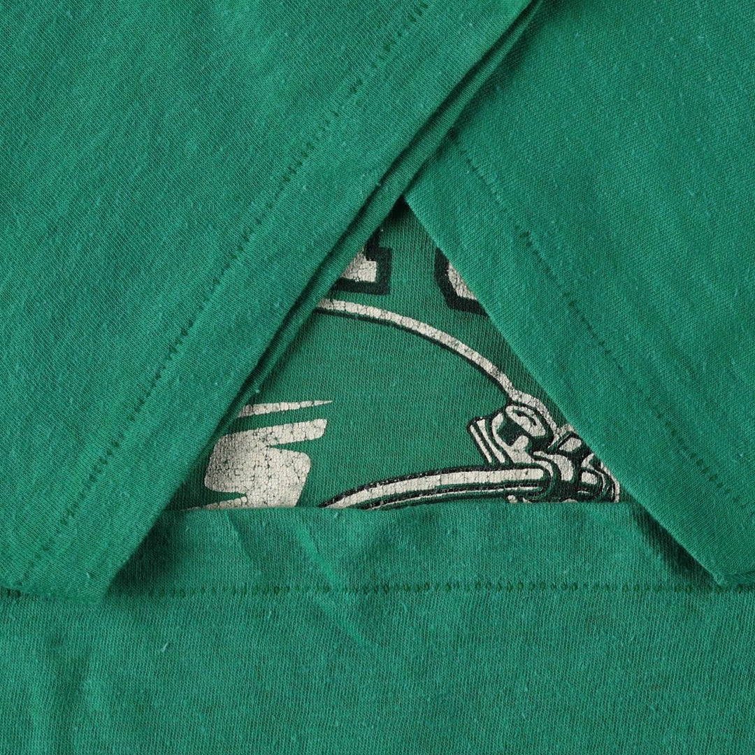 80'S Stedman Blaze New York Jets sports print T-shirt, Made in USA, Men's size L equivalent, Vintage polyester green type Vintage Second Hand
