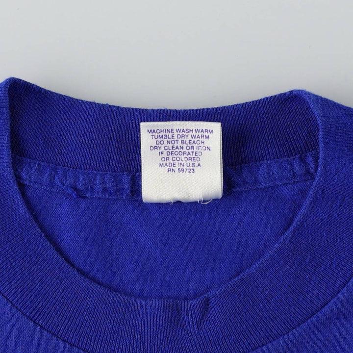 80'S TRENCH MLB NEW YORK METS Sports Print T-Shirt, Made in USA, Men's Size L (approx.), Vintage polyester blue type Vintage Second Hand