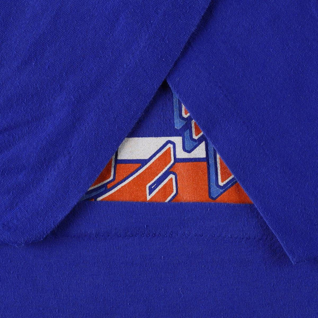 80'S TRENCH MLB NEW YORK METS Sports Print T-Shirt, Made in USA, Men's Size L (approx.), Vintage polyester blue type Vintage Second Hand