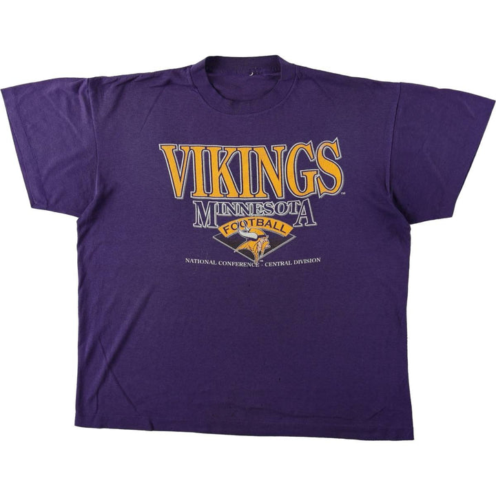 NFL Minnesota Vikings sports print t-shirt, men's size XL (equivalent), vintage. unclear purple type Vintage Second Hand