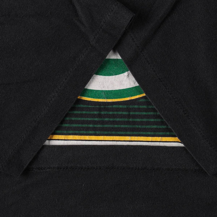 Logo Seven NFL Green Bay Packers Sports Print T-Shirt, Made in USA, Men's XL (approx.), Vintage cotton black type Vintage Second Hand
