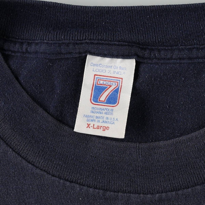90'S LOGO7 MLB SEATTLE MARINERS Sports Print T-Shirt, Men's XL (approx.) Vintage cotton navy blue type Vintage Second Hand