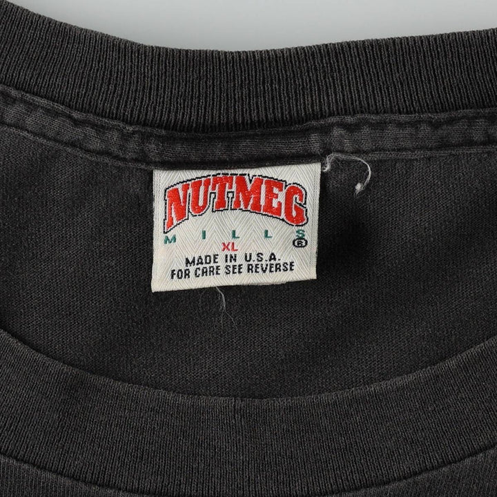 90'S NUTMEG NFL Dallas Cowboys Sports Print T-Shirt, Made in USA, Men's XL equivalent, Vintage cotton black type Vintage Second Hand