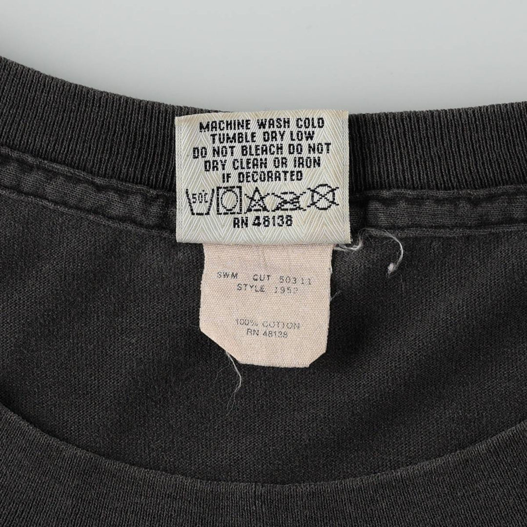 90'S NUTMEG NFL Dallas Cowboys Sports Print T-Shirt, Made in USA, Men's XL equivalent, Vintage cotton black type Vintage Second Hand