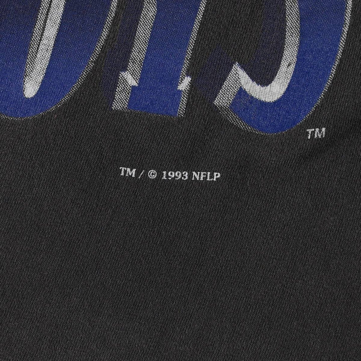 90'S NUTMEG NFL Dallas Cowboys Sports Print T-Shirt, Made in USA, Men's XL equivalent, Vintage cotton black type Vintage Second Hand