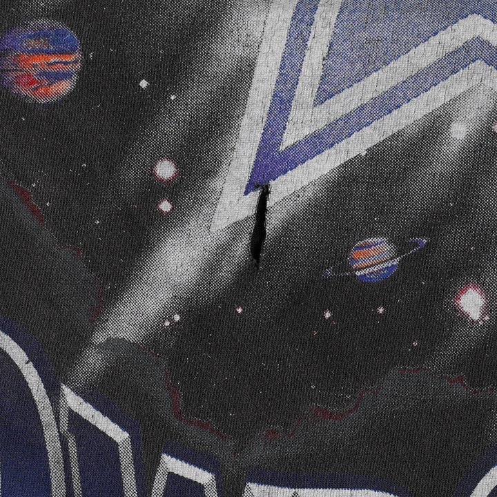 90'S NUTMEG NFL Dallas Cowboys Sports Print T-Shirt, Made in USA, Men's XL equivalent, Vintage cotton black type Vintage Second Hand
