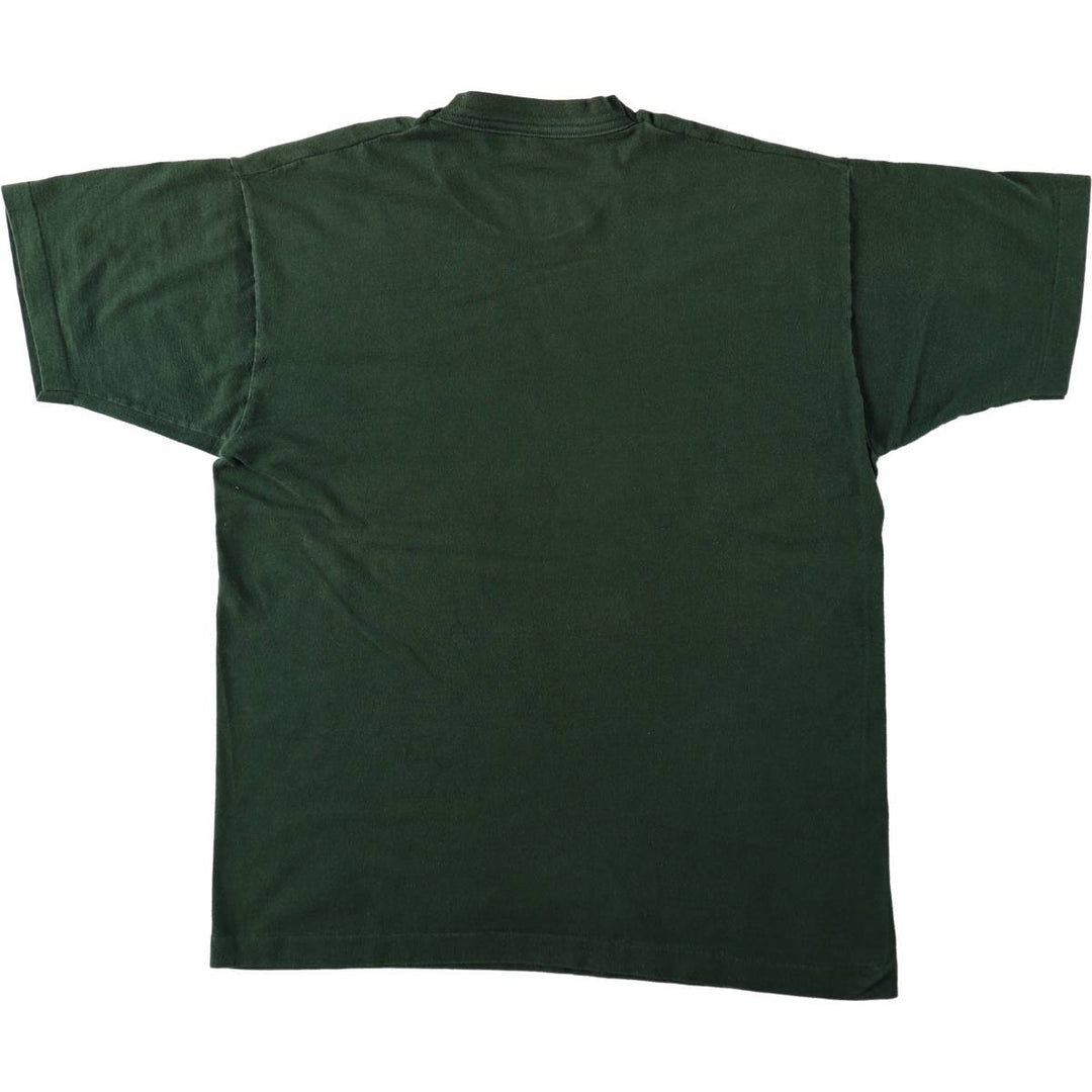 90'S Fruit of the Loom Green Bay Packers sports print T-shirt, Made in USA, Men's size L equivalent, Vintage cotton green type Vintage Second Hand