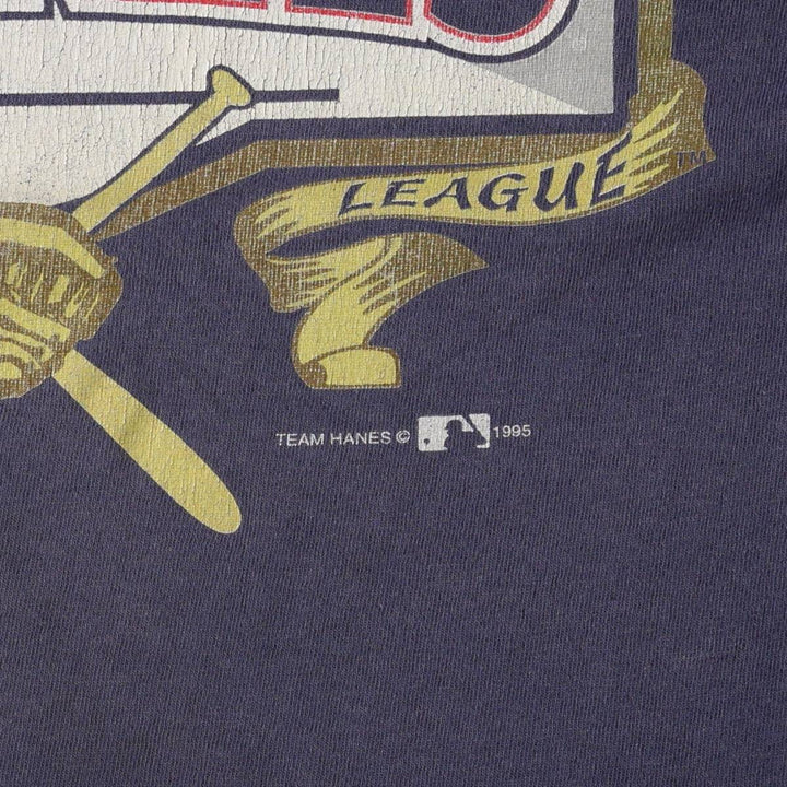90'S Hanes Heavyweight New York Yankees Sports Print T-Shirt, Men's XL equivalent, Vintage cotton navy blue type Vintage Second Hand