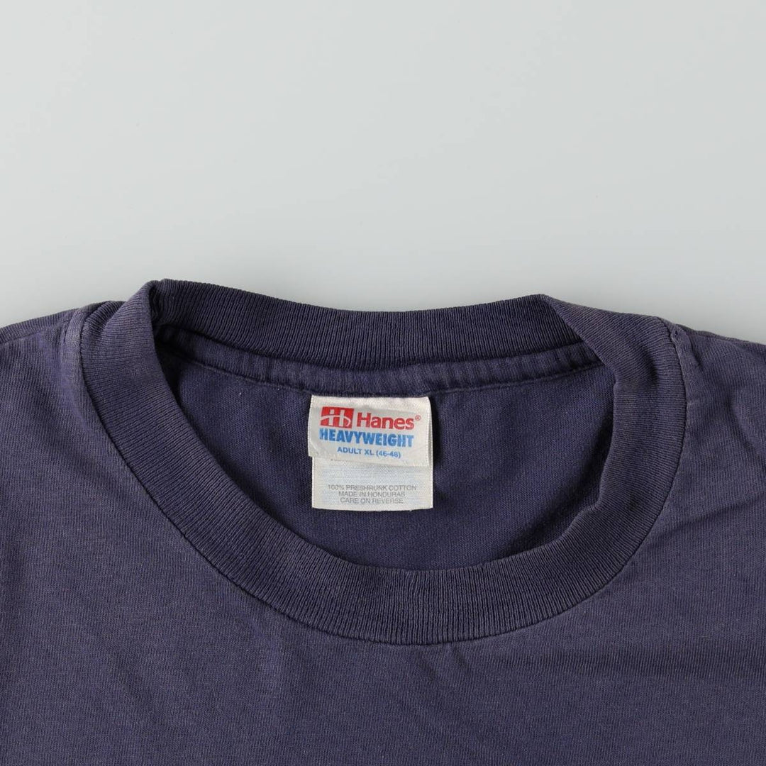 90'S Hanes Heavyweight New York Yankees Sports Print T-Shirt, Men's XL equivalent, Vintage cotton navy blue type Vintage Second Hand