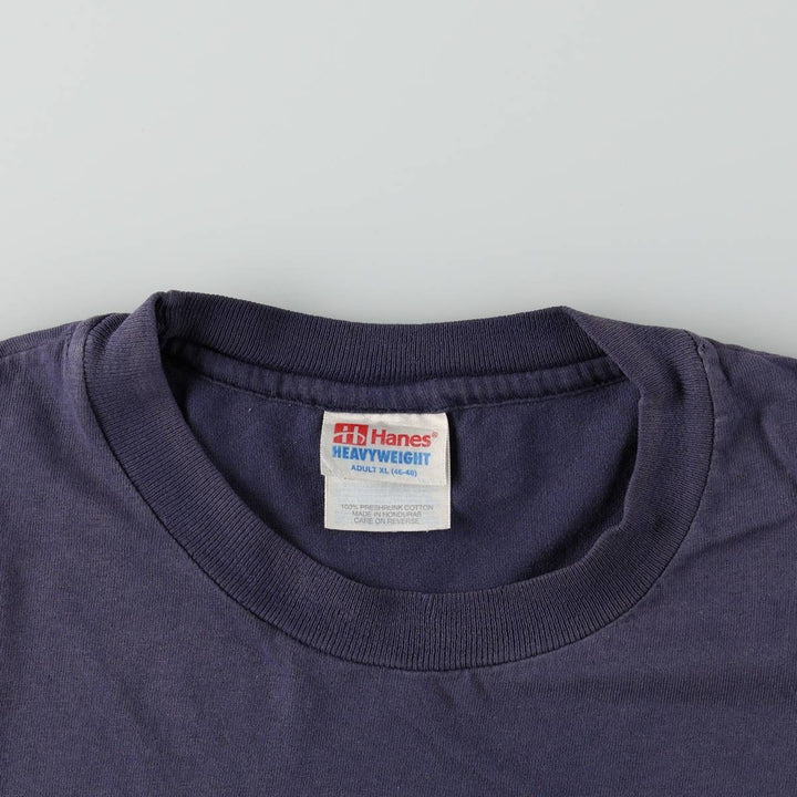 90'S Hanes Heavyweight New York Yankees Sports Print T-Shirt, Men's XL equivalent, Vintage cotton navy blue type Vintage Second Hand