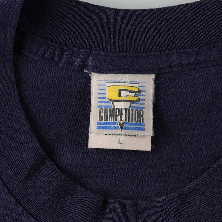 90'S COMPETITOR MLB NEW YORK YANKEES Sports Print T-Shirt, Men's Size L (approx.), Vintage polyester navy blue type Vintage Second Hand