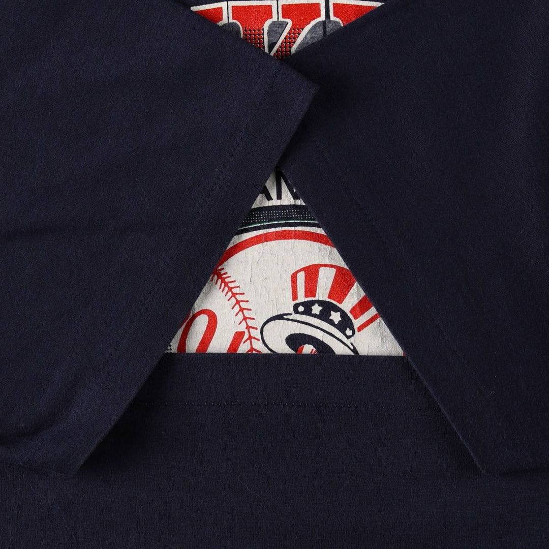 Big Size 90'S COMPETITOR New York Yankees Sports Print T-Shirt, Made in USA, Men's XXXL Equivalent, Vintage polyester navy blue type Vintage Second Hand