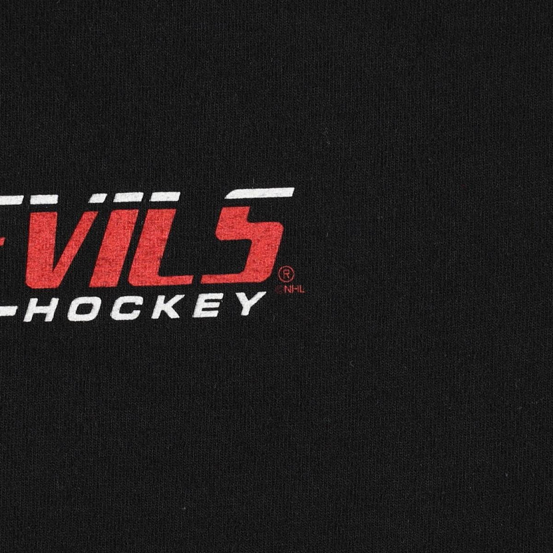 2000'S Nike Team NHL New Jersey Devils sports print t-shirt, men's size XL (approx.) cotton black type Vintage Second Hand